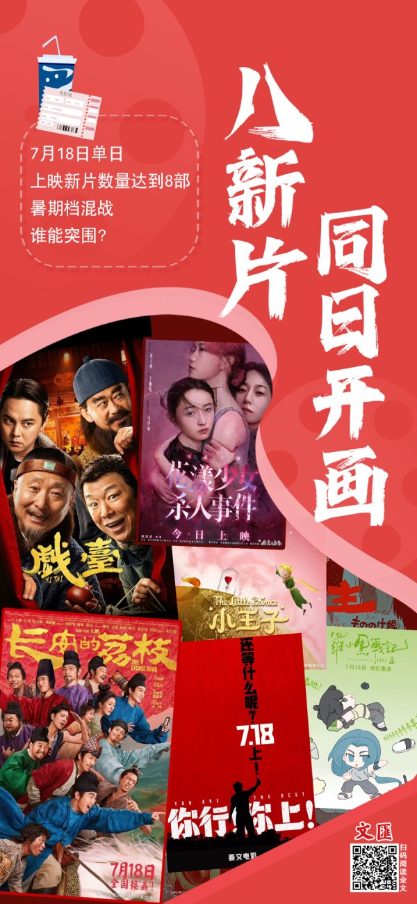 国鸣投资 文汇海报丨八新片同日开画，谁能突围暑期档？